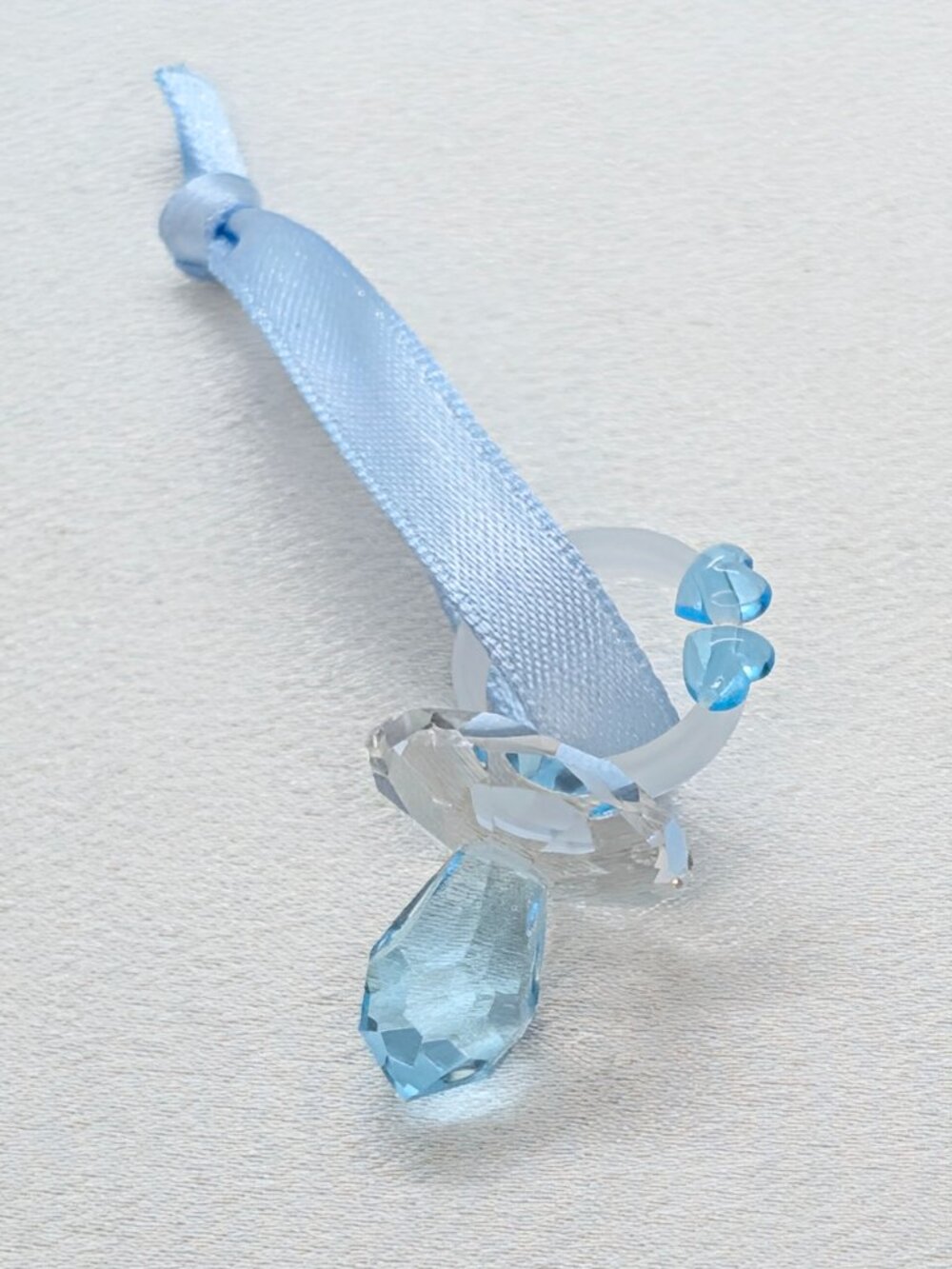 NWT genuine Czech crystal baby pacifier ornament by Preciosa